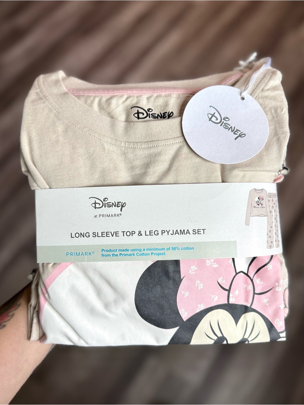 Disney Minnie Mouse Woman’s Pajama Set - Long Sleeve Top & Leggings